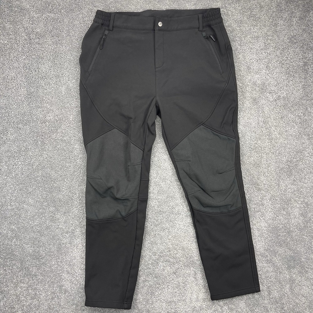 TSLA Pants Womens Extra Large Black Fleece Lined Winter Waterproof Ski Snowboard